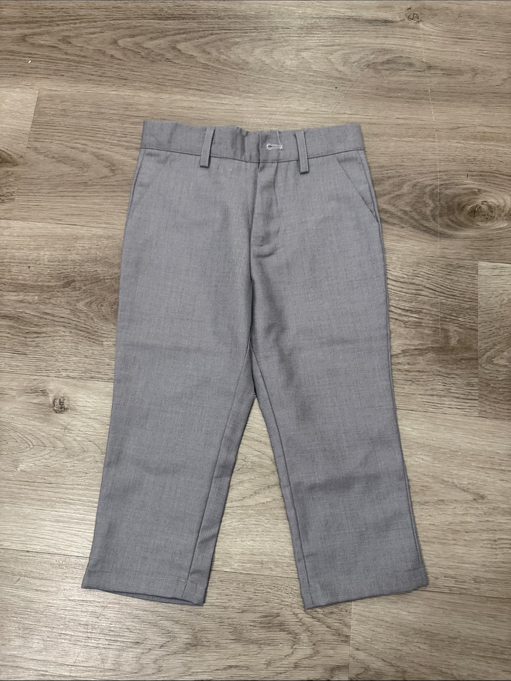 Boys 3 piece size 3T gray suit with blue plaid button down shirt - Picture 5 of 6
